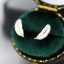 Sterling Silver Dainty Feather Stud Earrings, thumbnail 2 of 11