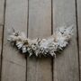 Gigi Half Crown Dried Flower Bridal Wedding Headpiece, thumbnail 2 of 3
