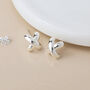 Sterling Silver Kiss Stud Earrings – 5mm, thumbnail 2 of 5