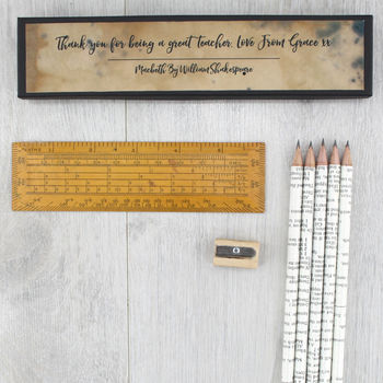 Personalised Shakespeare Pencil Set, 5 of 6
