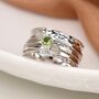 Personalised Sterling Silver Peridot Spinning Ring, thumbnail 1 of 10