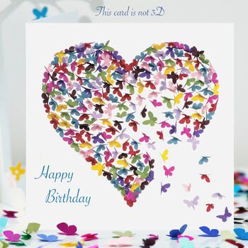 Butterfly Birthday I Love Grandma Heart Card, 6 of 12