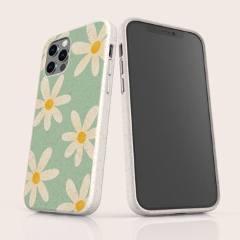 Mint Daisies Eco Friendly, Biodegradable Phone Case, 5 of 8