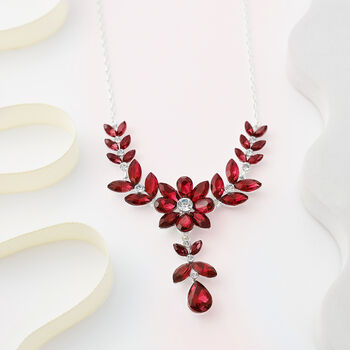 Red Floral And Leaf Necklace, 2 of 3