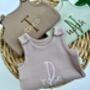 Bundle Personalised Baby Gifts Dungarees And Zip Romper Gift Set, thumbnail 4 of 8
