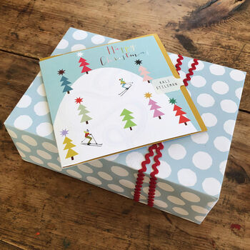 Skiers Christmas Greetings Card, 3 of 4