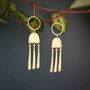 'Tempest Nimbus' Ethical Hand Beaten Brass Earrings, thumbnail 5 of 5