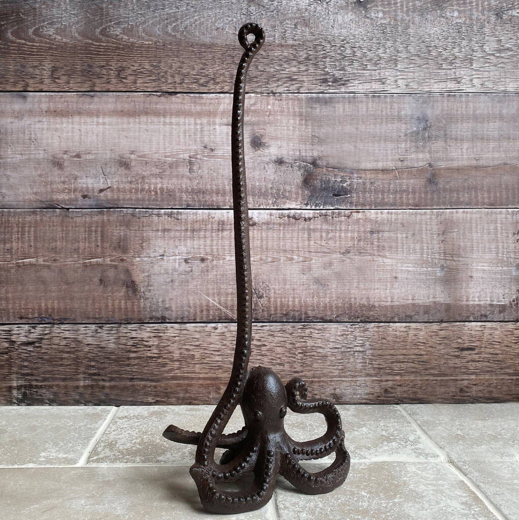 Ozzy Octopus Cast Iron Loo Roll Holder, 1 of 6