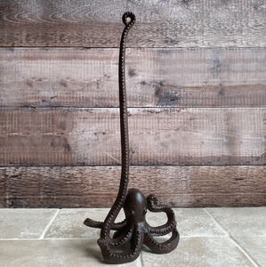 Ozzy Octopus Cast Iron Loo Roll Holder