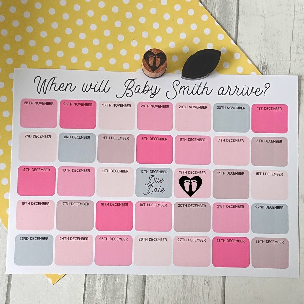 Personalised Colour Block Baby Shower Game By Mint Maker Studio