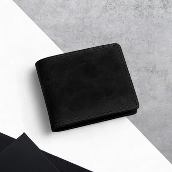 Men's Rfid Full Grain Oiled Leather Bifold Wallet, 2 of 5