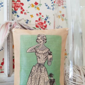 Vintage Dress Pattern Fabric Gift Decoration, 2 of 5