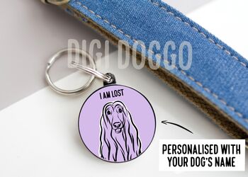 Afghan Hound Outline ID Tag, 2 of 4
