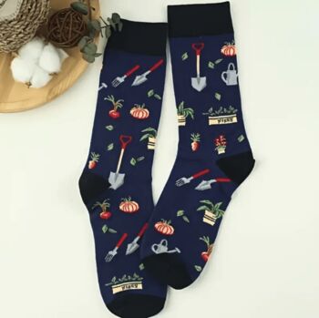 Novelty Fun Socks Size Five To Nine ~ Gardeners Socks, 5 of 8