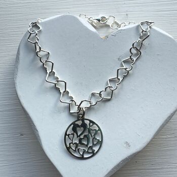 Many Hearts Bracelet Sterling Silver, 6 of 6
