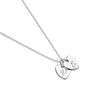 Personalised Sterling Silver Little Twin Heart Necklace, thumbnail 2 of 9
