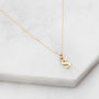 Gold Or Silver Curve Initial Letter Charm Necklace, thumbnail 3 of 12