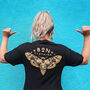 Death Moth Tattoo Style Eco Friendly Unisex T Shirt, thumbnail 1 of 2