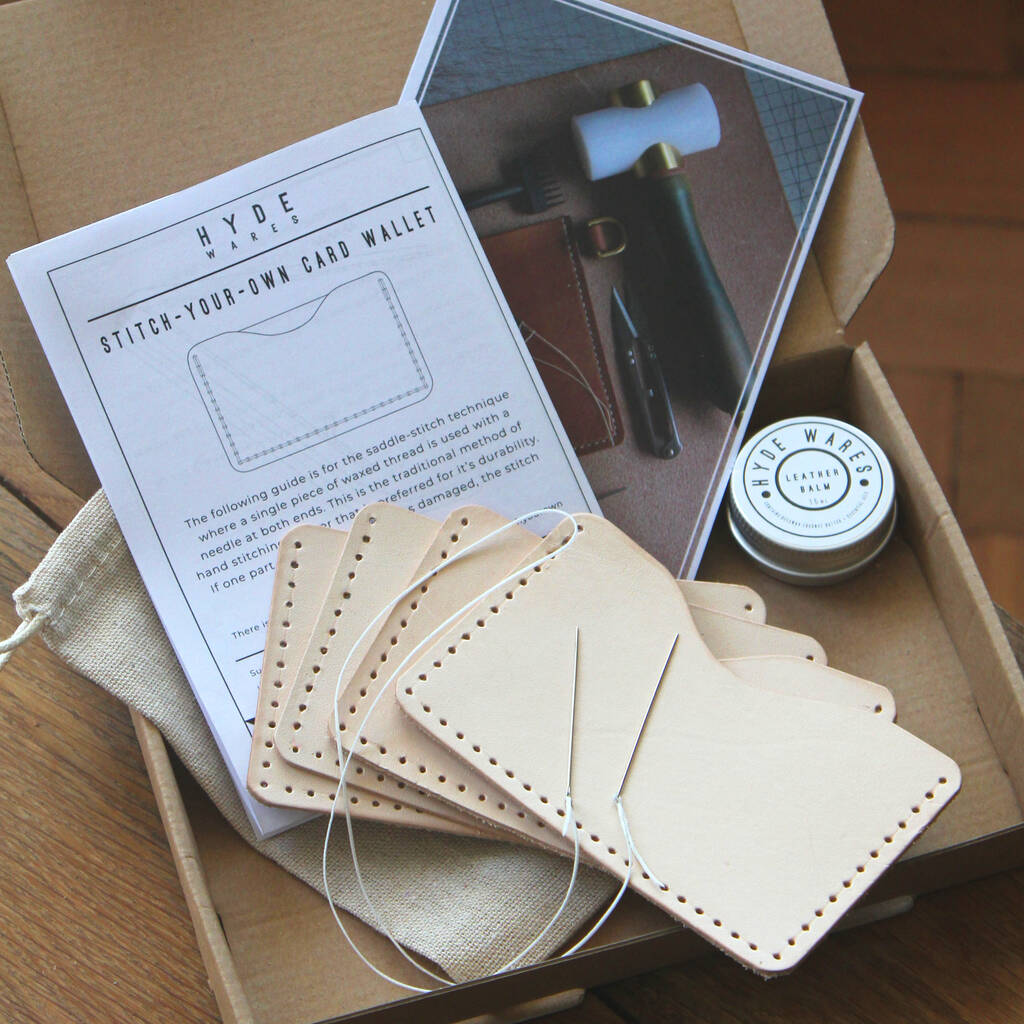 Personalised Stitch Your Own Leather Wallet Kit By Hyde Wares