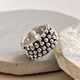 Oxidised Chunky Sterling Silver Hedgehog Ring, thumbnail 2 of 7
