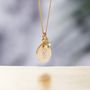 Gold Initial Charm Necklace With Birthstone, thumbnail 2 of 12