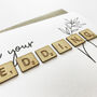 On Your Wedding Day Wooden Tiles Card, thumbnail 2 of 2