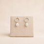 Sterling Silver Freshwater Pearl Circle Stud Earrings, thumbnail 3 of 8