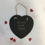 Personalised Hanging Slate Heart Decoration, thumbnail 2 of 2
