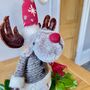 Large Christmas Sitting Reindeer Decoration, thumbnail 3 of 5