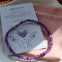 Amethyst Crystal Bracelet – Calming And Intuitive Energy, thumbnail 3 of 6