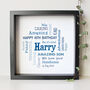 Personalised 16th Birthday Word Art Gift For Him, thumbnail 1 of 9