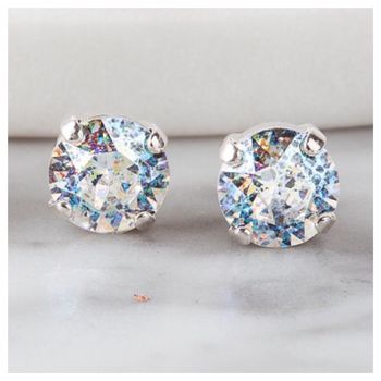 Crystal Stud Earrings Made With Swarovski Crystals, 2 of 7