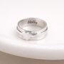 Personalised Sterling Silver Dainty Heart Spinner Ring – 8mm, thumbnail 1 of 6