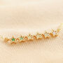 Green Ombre Crystal Star Bar Bracelet In Gold, thumbnail 2 of 6