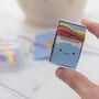 Kawaii Rainbow Heart Mini Cross Stitch Kit, thumbnail 3 of 9