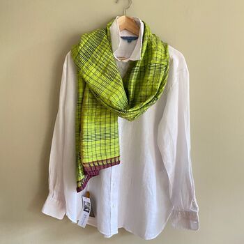 Hand Woven Mulberry Silk Shawl, 4 of 7