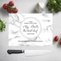 Custom My Dad's The Best Chef! Glass Chopping Board 20cm X 28.5cm, thumbnail 2 of 4