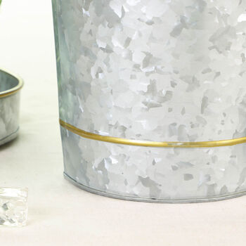Personalised Galvanised Zinc Ice Bucket And Scoop, 7 of 8