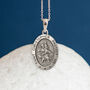 Personalised Oval Silver St Christopher Necklace, thumbnail 1 of 11