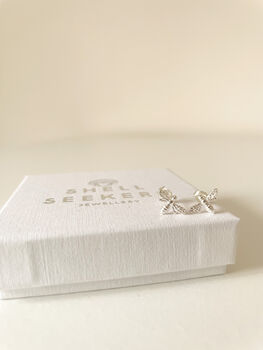 Sterling Silver Bee Stud Earrings, 4 of 6