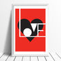 Love Art Print Available In Four Colours, thumbnail 3 of 10