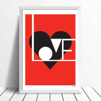 Love Art Print Available In Four Colours, 3 of 10