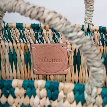 Woven Reed Basket Green, 7 of 7