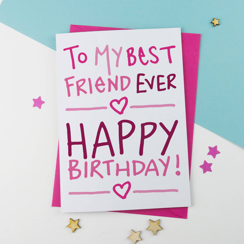 Greeting Card Birthday Best Friend