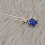 Raw Tanzanite Sterling Silver Pendant Necklace, thumbnail 3 of 6