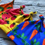 Fruit And Veg Patterned Top Knot Baby Hat, thumbnail 2 of 10