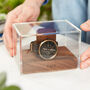 Personalised Walnut Watch Stand One To Three Watches, thumbnail 4 of 12