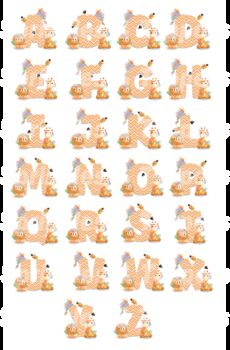 Cute Tribal Safari Animals ~Any Letter 5cm Icing Discs, 2 of 2