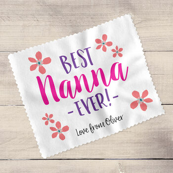 Personalised Best Nan Ever Glasses Cleaning Lens Cloth, 2 of 3
