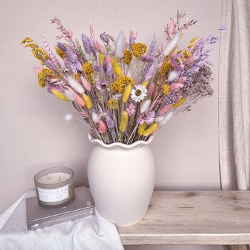 Spring Pastel Dried Flower Arrangement For Home Decor, 6 of 8